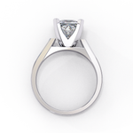 Load image into Gallery viewer, Princess Cut Moissanite Solitaire Engagement Ring | Classic 4-Prong Setting | 18K Gold &amp; Platinum (Copy)
