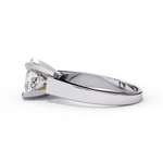 Load image into Gallery viewer, Princess Cut Moissanite Solitaire Engagement Ring | Classic 4-Prong Setting | 18K Gold &amp; Platinum (Copy)
