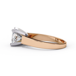 Load image into Gallery viewer, Princess Cut Moissanite Solitaire Engagement Ring | Classic 4-Prong Setting | 18K Gold &amp; Platinum (Copy)
