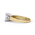 Load image into Gallery viewer, Princess Cut Moissanite Solitaire Engagement Ring | Classic 4-Prong Setting | 18K Gold &amp; Platinum (Copy)
