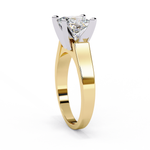 Load image into Gallery viewer, Princess Cut Moissanite Solitaire Engagement Ring | Classic 4-Prong Setting | 18K Gold &amp; Platinum (Copy)
