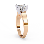 Load image into Gallery viewer, Princess Cut Moissanite Solitaire Engagement Ring | Classic 4-Prong Setting | 18K Gold &amp; Platinum (Copy)
