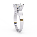 Load image into Gallery viewer, Princess Cut Moissanite Solitaire Engagement Ring | Classic 4-Prong Setting | 18K Gold &amp; Platinum (Copy)
