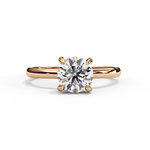 Load image into Gallery viewer, Round Cut Moissanite Engagement Ring | Classic 4-Prong Solitaire | Ethical &amp; Sustainable Bridal Jewelry
