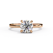 Round Cut Moissanite Engagement Ring | Classic 4-Prong Solitaire | Ethical & Sustainable Bridal Jewelry