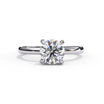Load image into Gallery viewer, Round Cut Moissanite Engagement Ring | Classic 4-Prong Solitaire | Ethical &amp; Sustainable Bridal Jewelry
