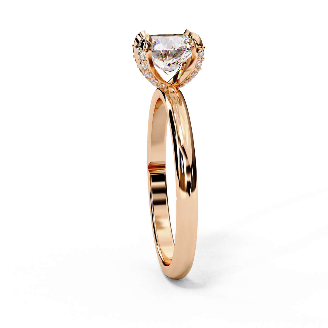 Round Cut Moissanite Engagement Ring | Classic 4-Prong Solitaire | Ethical & Sustainable Bridal Jewelry