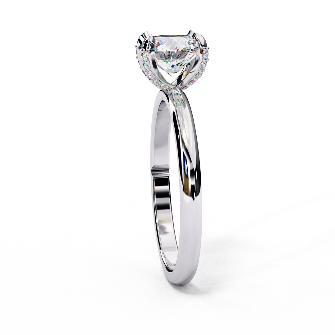 Round Cut Moissanite Engagement Ring | Classic 4-Prong Solitaire | Ethical & Sustainable Bridal Jewelry