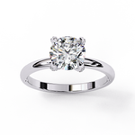 Load image into Gallery viewer, Round Cut Moissanite Engagement Ring | Classic 4-Prong Solitaire | Ethical &amp; Sustainable Bridal Jewelry
