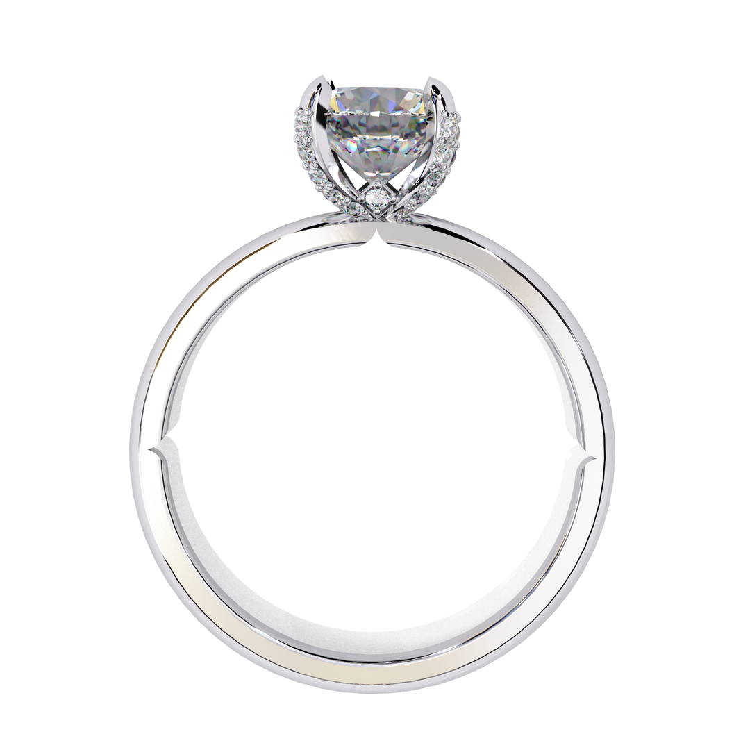 Round Cut Moissanite Engagement Ring | Classic 4-Prong Solitaire | Ethical & Sustainable Bridal Jewelry