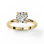 Load image into Gallery viewer, Round Cut Moissanite Engagement Ring | Classic 4-Prong Solitaire | Ethical &amp; Sustainable Bridal Jewelry
