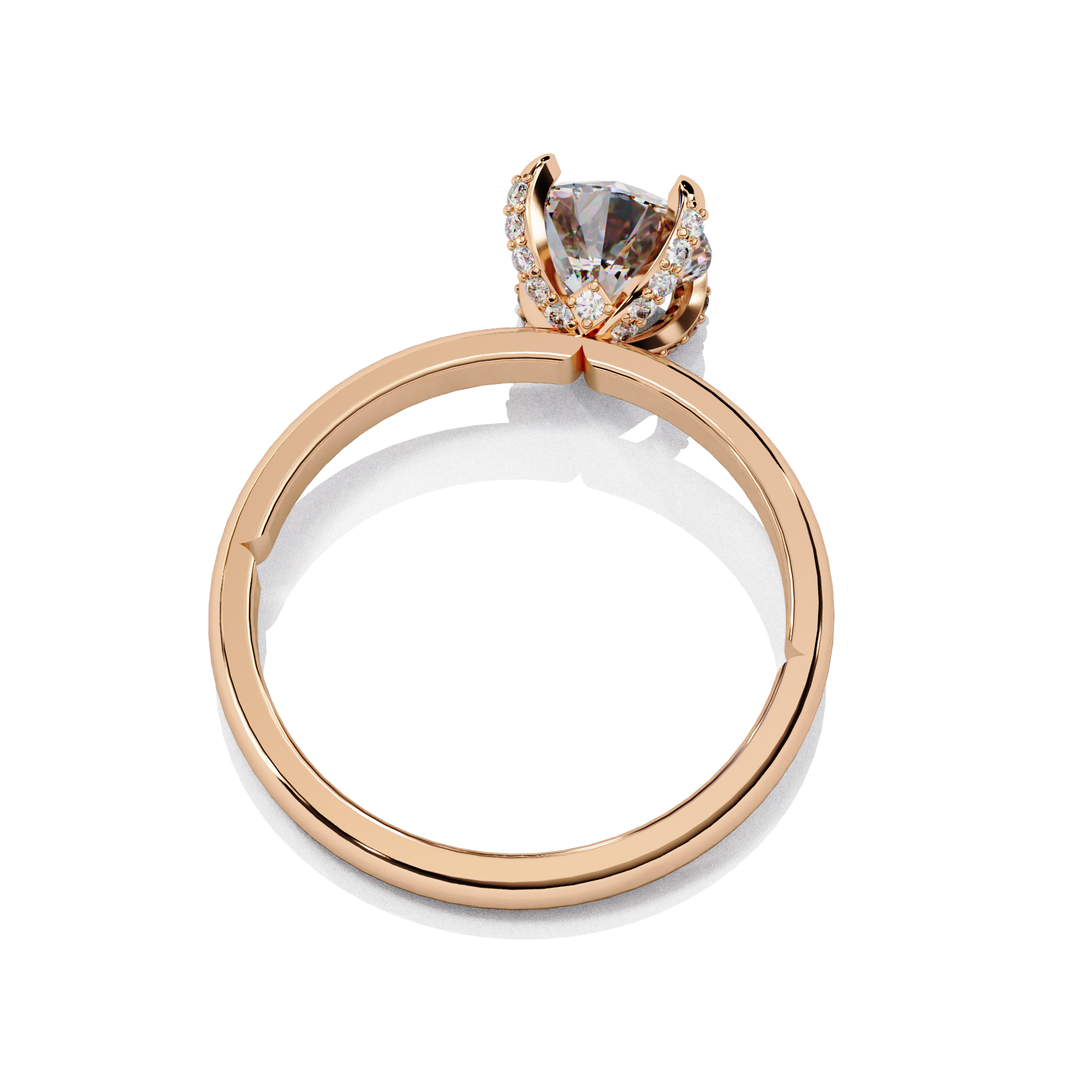Round Cut Moissanite Engagement Ring | Classic 4-Prong Solitaire | Ethical & Sustainable Bridal Jewelry