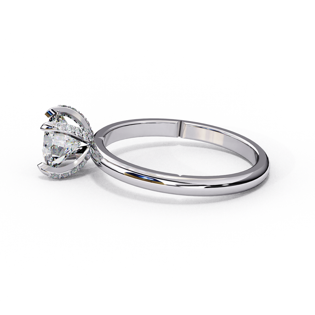 Round Cut Moissanite Engagement Ring | Classic 4-Prong Solitaire | Ethical & Sustainable Bridal Jewelry