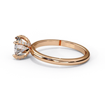 Load image into Gallery viewer, Round Cut Moissanite Engagement Ring | Classic 4-Prong Solitaire | Ethical &amp; Sustainable Bridal Jewelry
