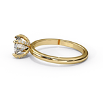 Load image into Gallery viewer, Round Cut Moissanite Engagement Ring | Classic 4-Prong Solitaire | Ethical &amp; Sustainable Bridal Jewelry
