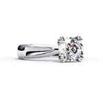 Load image into Gallery viewer, Round Cut Moissanite Engagement Ring | Classic Solitaire | Ethical &amp; Sustainable Bridal Jewelry
