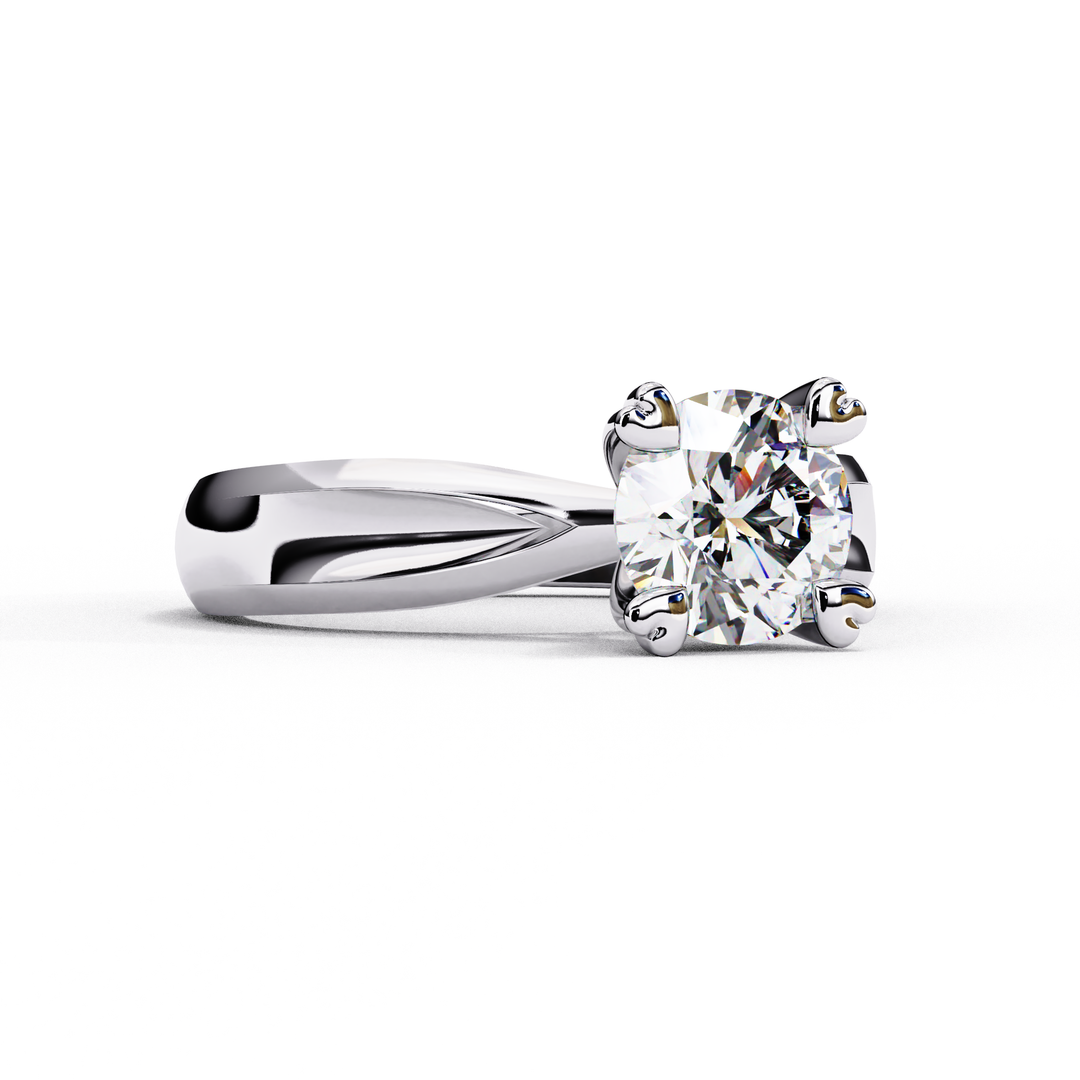Round Cut Moissanite Engagement Ring | Classic Solitaire | Ethical & Sustainable Bridal Jewelry