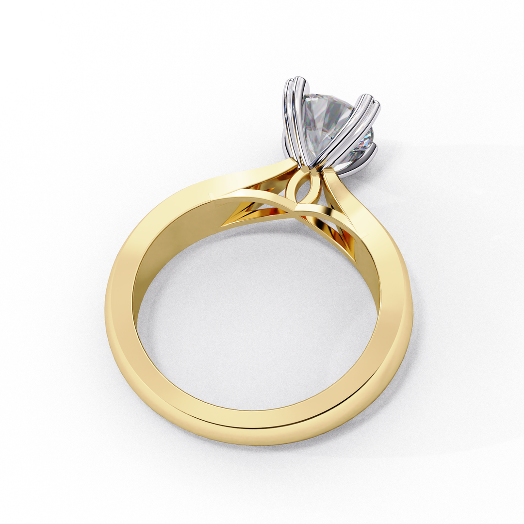 Round Cut Moissanite Engagement Ring | Classic Solitaire | Ethical & Sustainable Bridal Jewelry