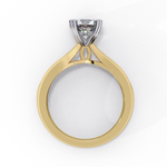 Load image into Gallery viewer, Round Cut Moissanite Engagement Ring | Classic Solitaire | Ethical &amp; Sustainable Bridal Jewelry
