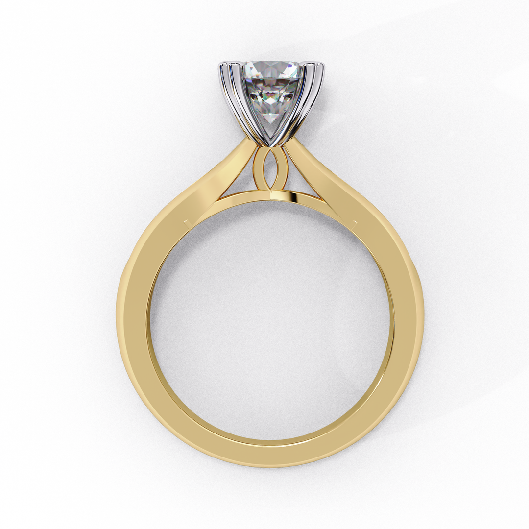Round Cut Moissanite Engagement Ring | Classic Solitaire | Ethical & Sustainable Bridal Jewelry