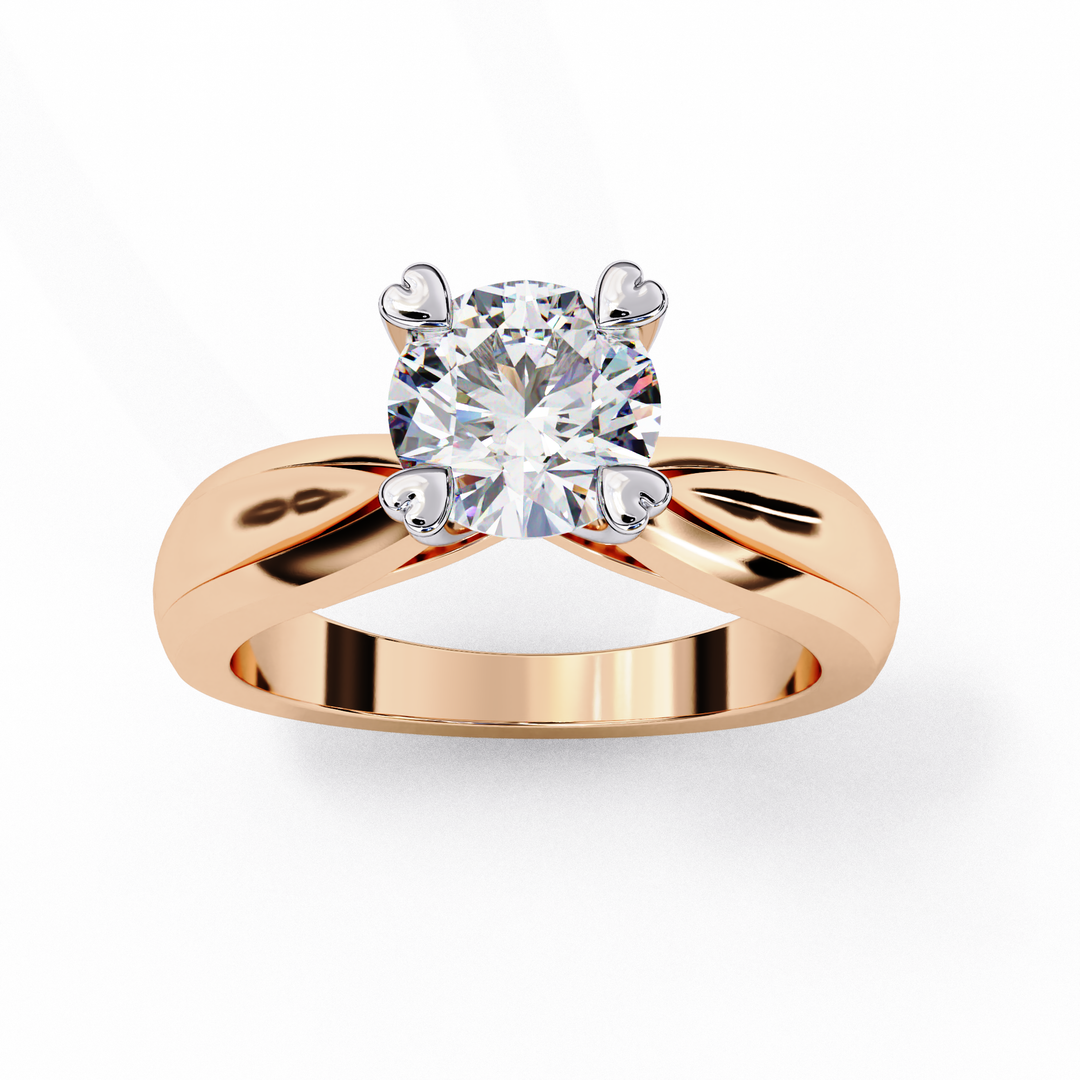 Round Cut Moissanite Engagement Ring | Classic Solitaire | Ethical & Sustainable Bridal Jewelry