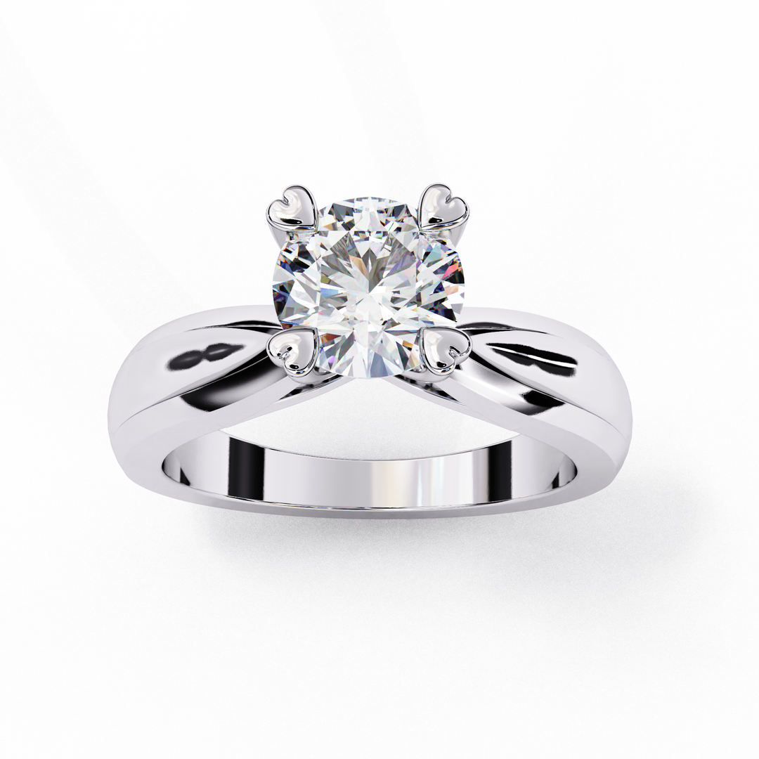 Round Cut Moissanite Engagement Ring | Classic Solitaire | Ethical & Sustainable Bridal Jewelry