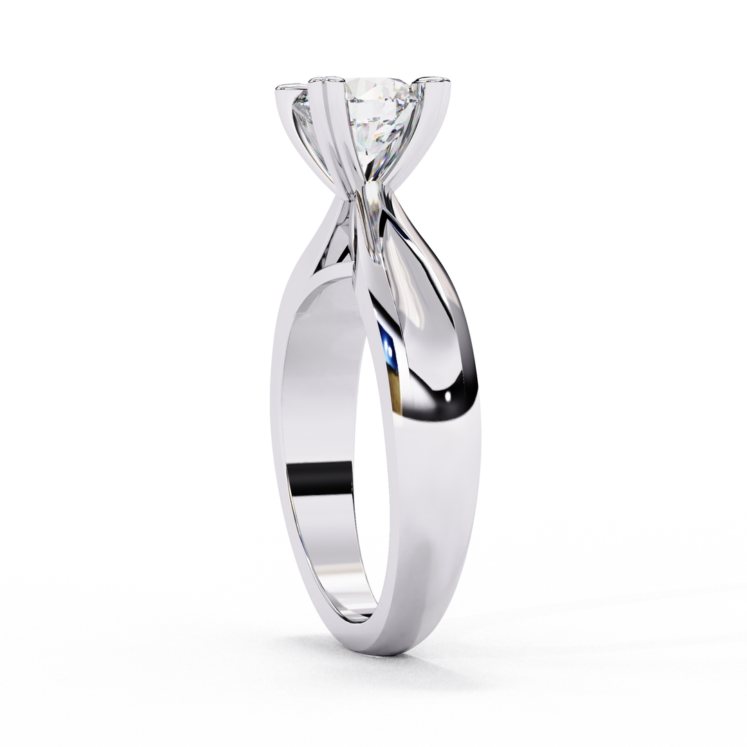 Round Cut Moissanite Engagement Ring | Classic Solitaire | Ethical & Sustainable Bridal Jewelry