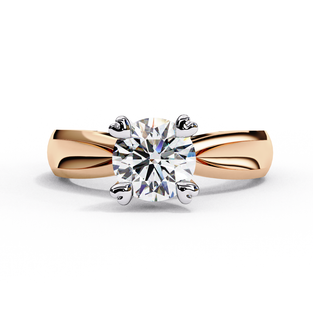 Round Cut Moissanite Engagement Ring | Classic Solitaire | Ethical & Sustainable Bridal Jewelry