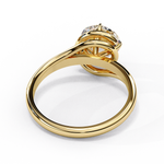 Load image into Gallery viewer, Round Cut Moissanite Engagement Ring | Twisted Rose Gold Solitaire | Ethical &amp; Sustainable Bridal Ring

