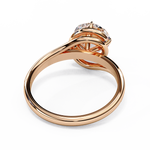 Load image into Gallery viewer, Round Cut Moissanite Engagement Ring | Twisted Rose Gold Solitaire | Ethical &amp; Sustainable Bridal Ring
