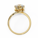 Load image into Gallery viewer, Round Cut Moissanite Engagement Ring | Twisted Rose Gold Solitaire | Ethical &amp; Sustainable Bridal Ring

