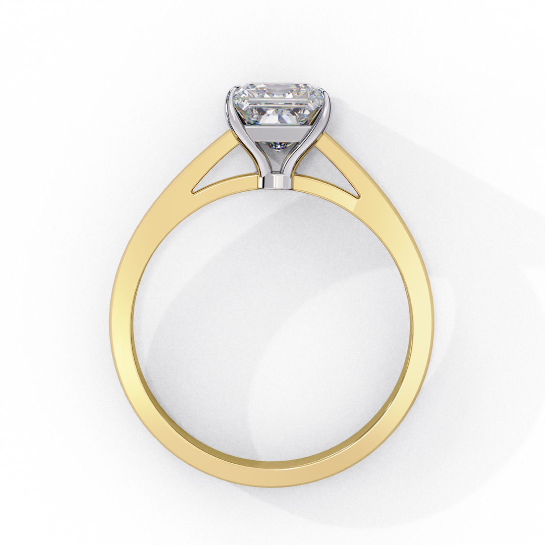 Princess Cut Moissanite Engagement Ring | Classic Solitaire in White Gold | Ethical & Affordable Alternative to Diamond