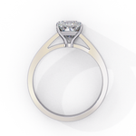 Load image into Gallery viewer, Princess Cut Moissanite Engagement Ring | Classic Solitaire in White Gold | Ethical &amp; Affordable Alternative to Diamond
