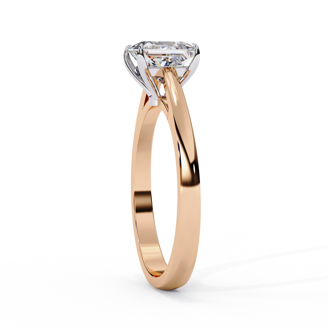 Princess Cut Moissanite Engagement Ring | Classic Solitaire in White Gold | Ethical & Affordable Alternative to Diamond