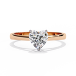 Load image into Gallery viewer, Heart Cut Lab Grown Diamond Engagement Ring | Solitaire White Gold Ring | Ethical &amp; Sustainable Love
