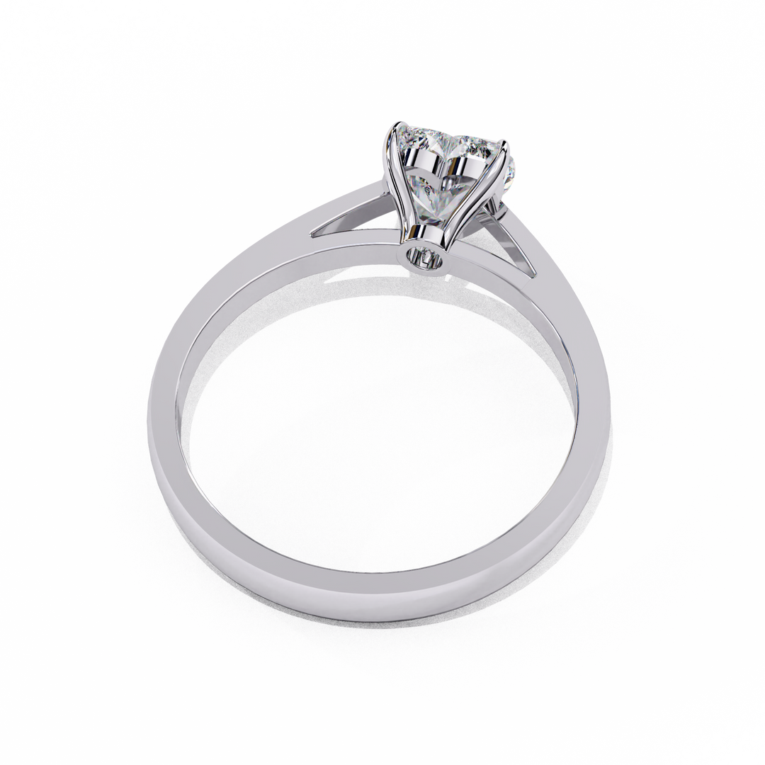 Heart Cut Lab Grown Diamond Engagement Ring | Solitaire White Gold Ring | Ethical & Sustainable Love