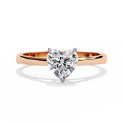 Heart Cut Moissanite Engagement Ring | White Gold Solitaire Ring | Affordable Luxury & Timeless Love