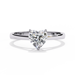 Load image into Gallery viewer, Heart Cut Lab Grown Diamond Engagement Ring | Solitaire White Gold Ring | Ethical &amp; Sustainable Love
