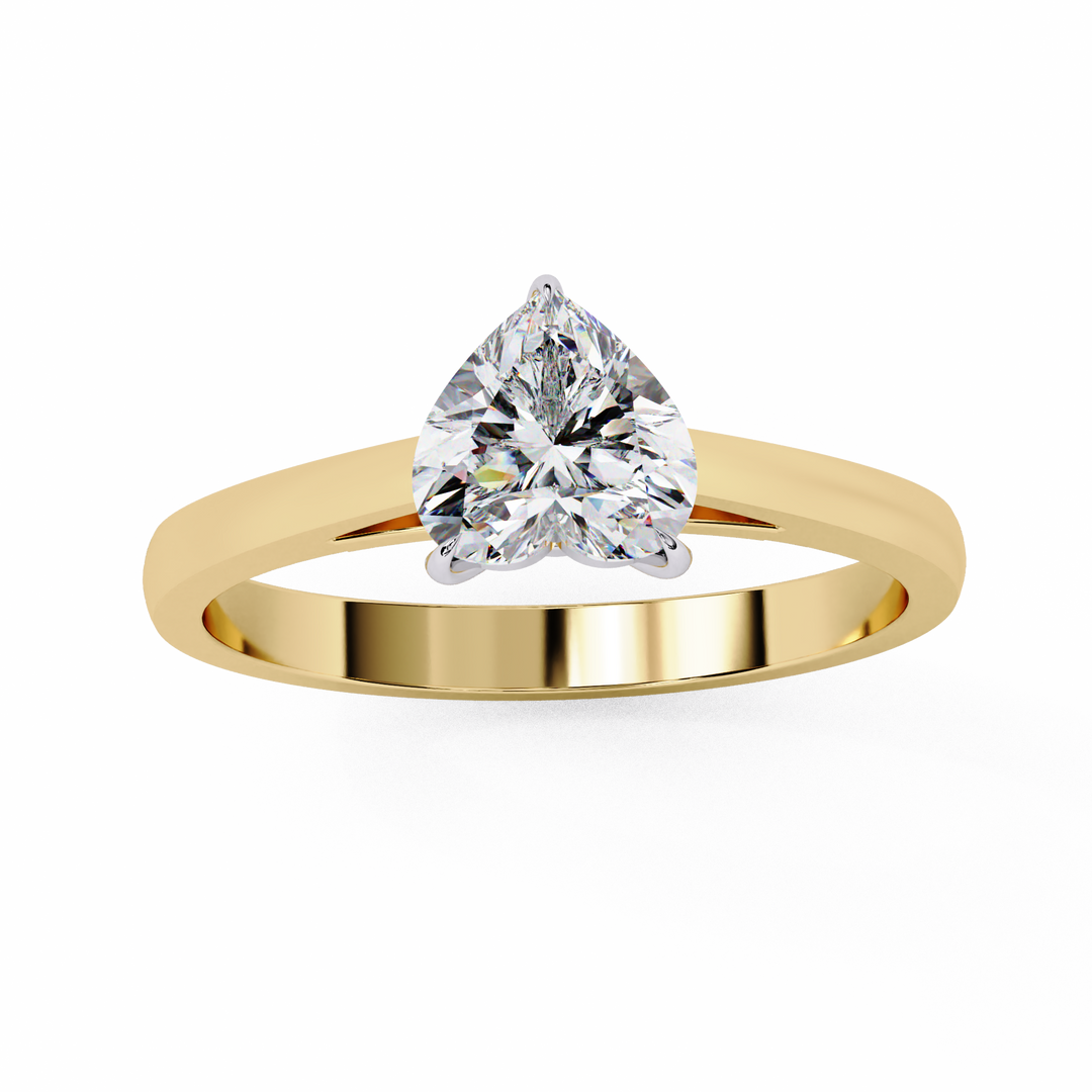 Heart Cut Lab Grown Diamond Engagement Ring | Solitaire White Gold Ring | Ethical & Sustainable Love