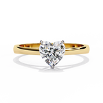 Load image into Gallery viewer, Heart Cut Lab Grown Diamond Engagement Ring | Solitaire White Gold Ring | Ethical &amp; Sustainable Love
