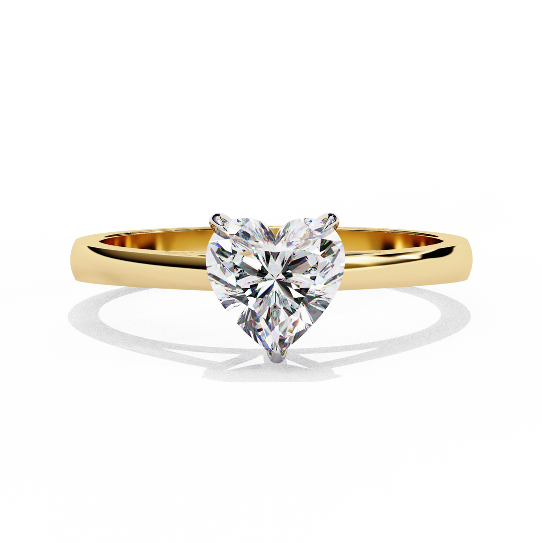 Heart Cut Lab Grown Diamond Engagement Ring | Solitaire White Gold Ring | Ethical & Sustainable Love