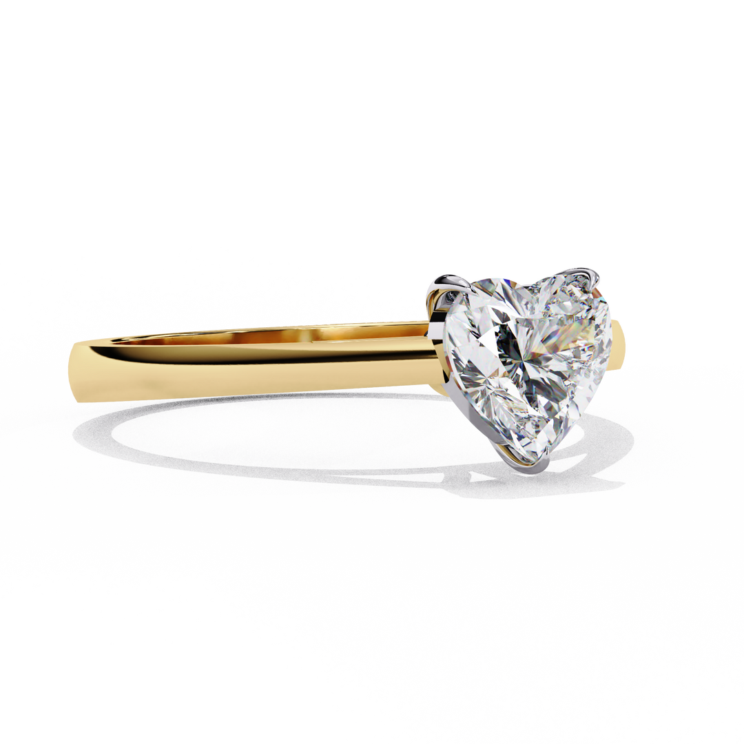 Heart Cut Lab Grown Diamond Engagement Ring | Solitaire White Gold Ring | Ethical & Sustainable Love