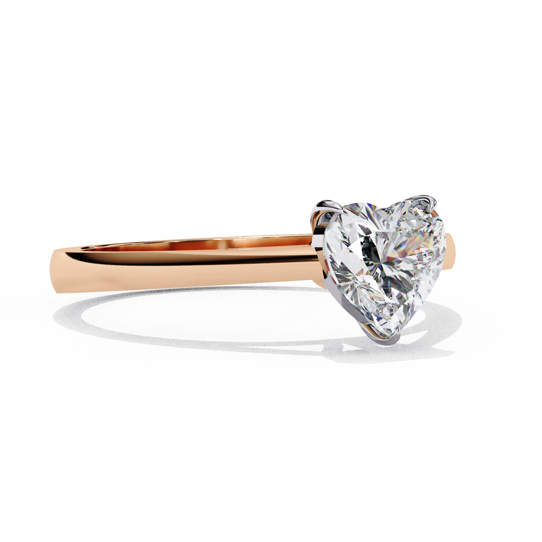 Heart Cut Lab Grown Diamond Engagement Ring | Solitaire White Gold Ring | Ethical & Sustainable Love