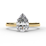 Load image into Gallery viewer, Pear Cut Lab-Grown Diamond Engagement Ring in Rose Gold | Teardrop Solitaire Ring | Sustainable &amp; Elegant

