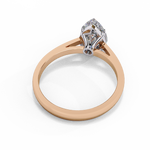Load image into Gallery viewer, Pear Cut Lab-Grown Diamond Engagement Ring in Rose Gold | Teardrop Solitaire Ring | Sustainable &amp; Elegant
