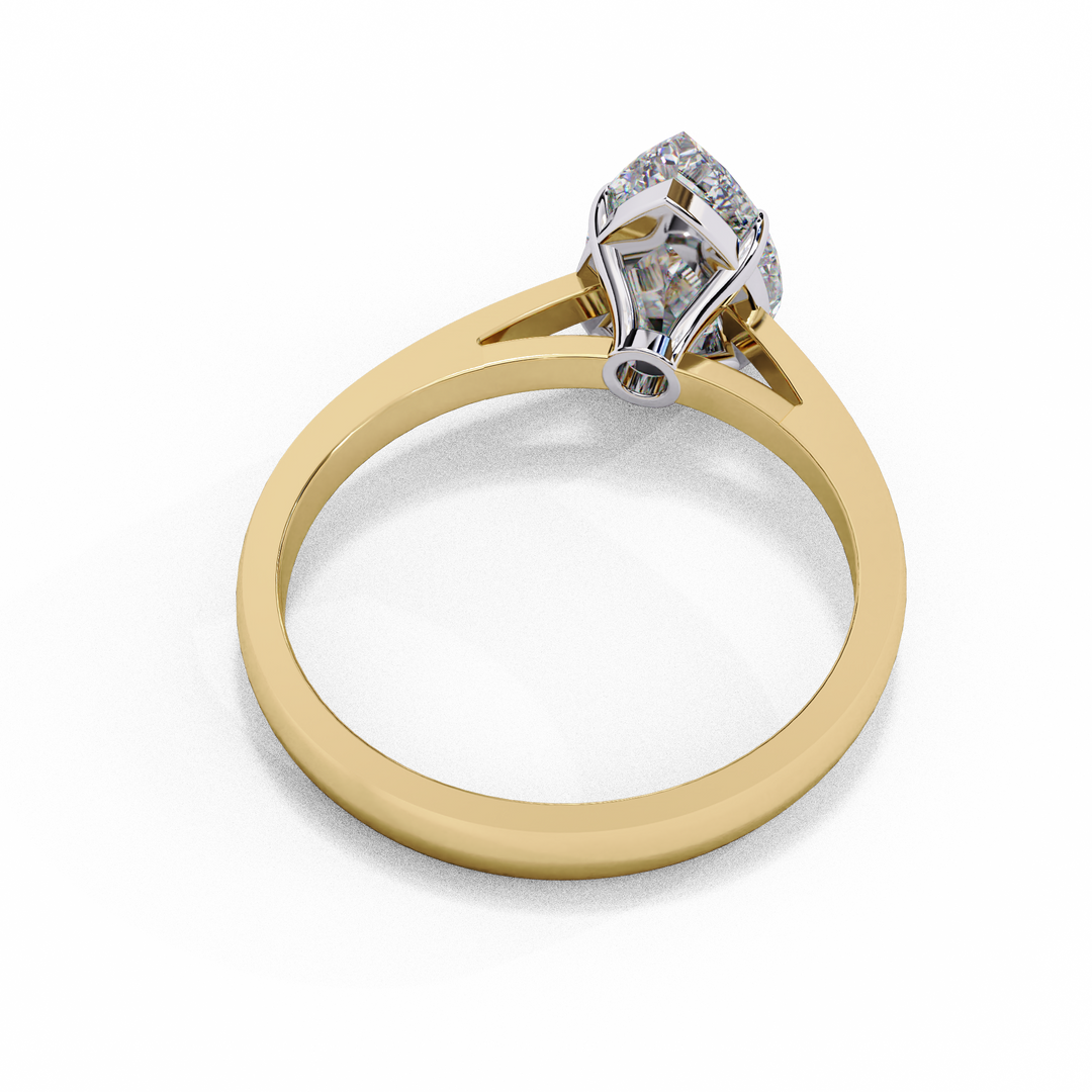 Pear Cut Lab-Grown Diamond Engagement Ring in Rose Gold | Teardrop Solitaire Ring | Sustainable & Elegant