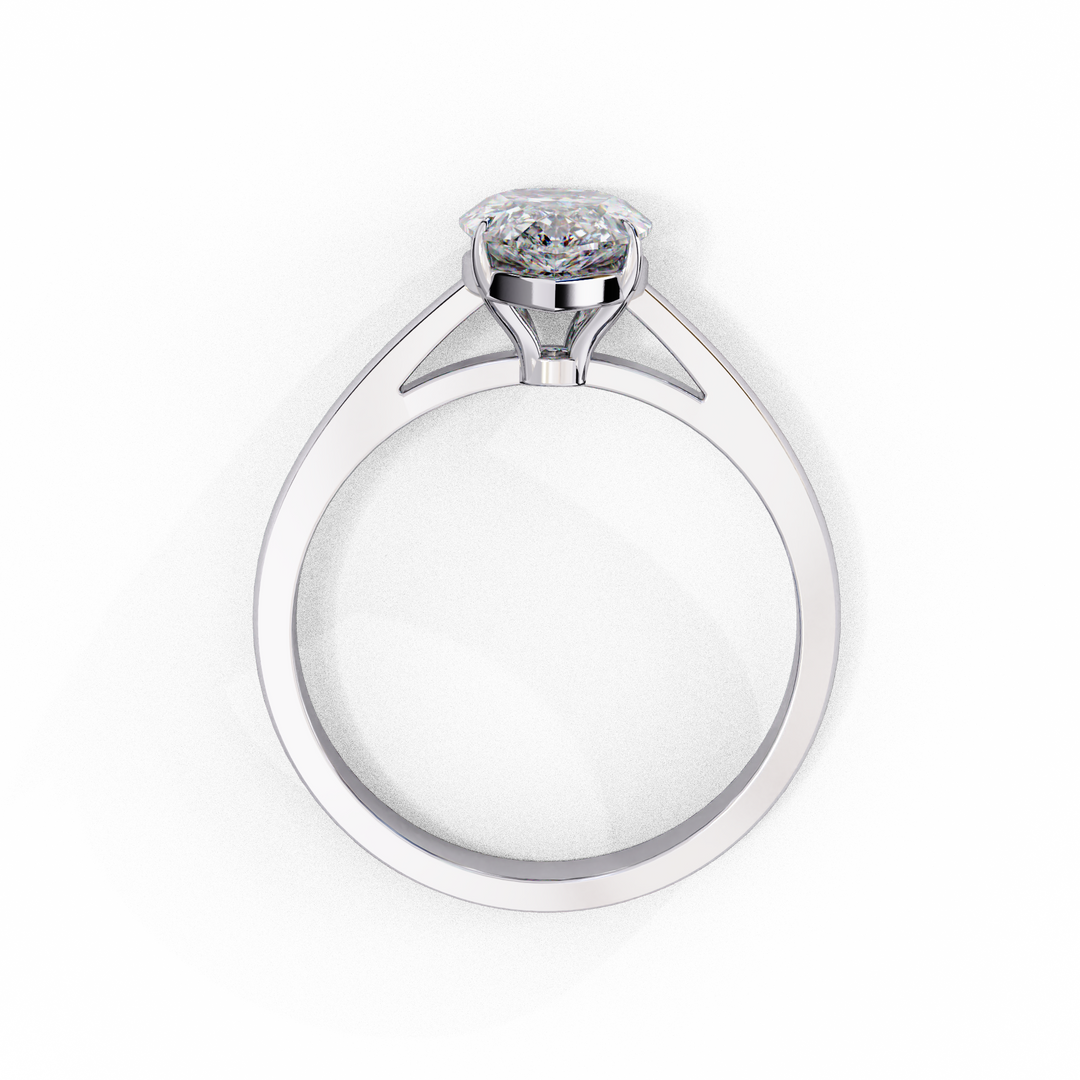 Pear Cut Lab-Grown Diamond Engagement Ring in Rose Gold | Teardrop Solitaire Ring | Sustainable & Elegant