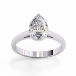Load image into Gallery viewer, Pear Cut Lab-Grown Diamond Engagement Ring in Rose Gold | Teardrop Solitaire Ring | Sustainable &amp; Elegant
