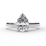 Load image into Gallery viewer, Pear Cut Lab-Grown Diamond Engagement Ring in Rose Gold | Teardrop Solitaire Ring | Sustainable &amp; Elegant
