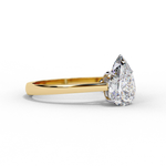 Load image into Gallery viewer, Pear Cut Lab-Grown Diamond Engagement Ring in Rose Gold | Teardrop Solitaire Ring | Sustainable &amp; Elegant
